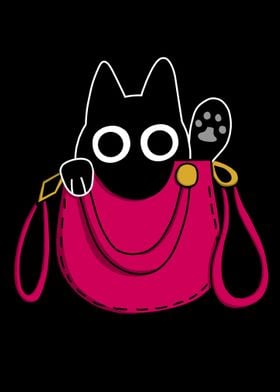 Black Cat in Purse