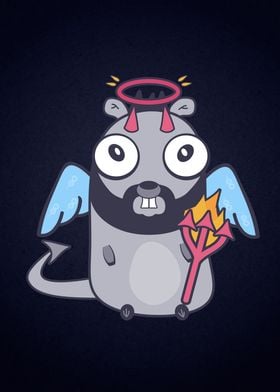 Golang Gopher and devil