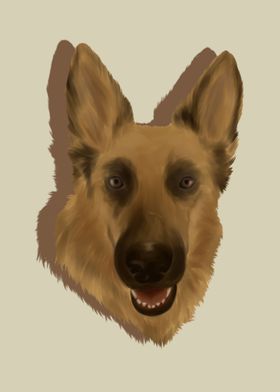 German shepherd portrait