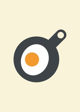 Cook egg in skillet