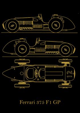 Ferrari 375 F1 GP gold 