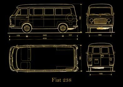 Fiat 238 1982 gold 