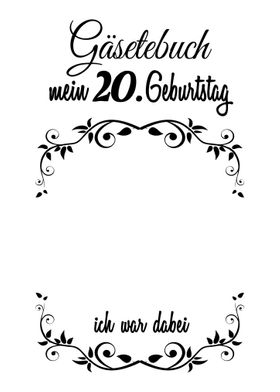 Gaesteliste 20 Geburtstag Poster By Dvdesign Displate