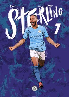 Raheem Sterling' Poster by Manchester City | Displate