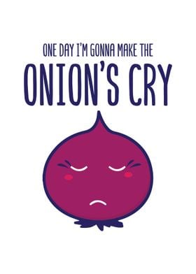 Onions Cry Quote Wall Art