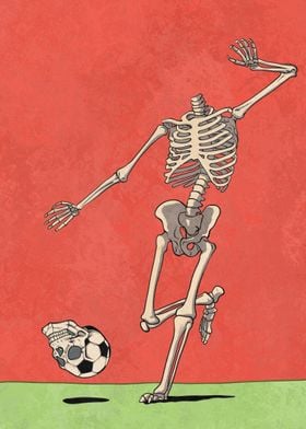 Soccer Squeleton Skull