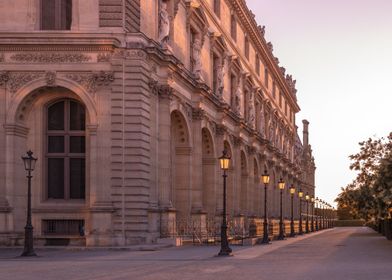 Sunset by the Louvre