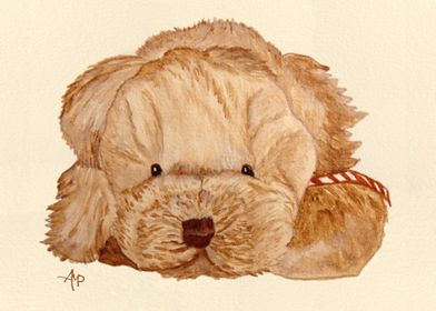 Puppy Dog Watercolor 