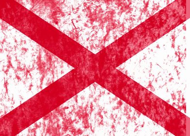 Grunge Alabama Flag