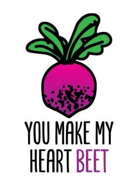 Heart Beet Funny Artwork