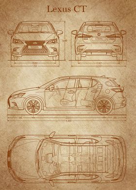 lexus CT 2019 blueprint 