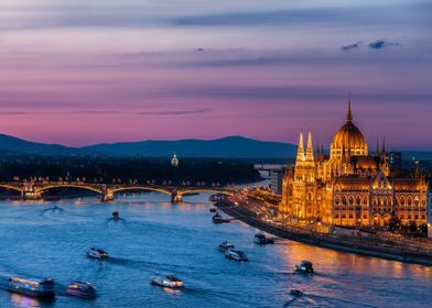 Budapest City at Twilight