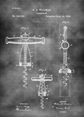 Old corkscrew patent