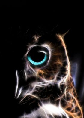 Fractal Owl Eye Blue