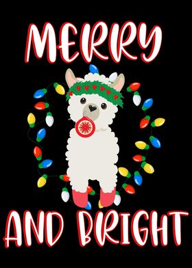 Merry And Bright Llama