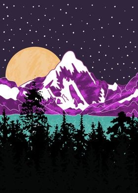 Purple Mountain Range 