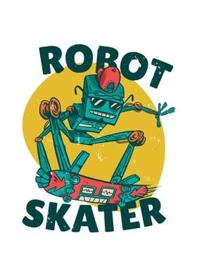 Robot Skater Skateboarding