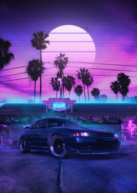 'R32 Sunset' Poster by Exhozt | Displate