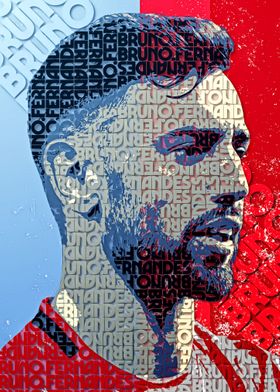 Fernandes Man Utd Text Art