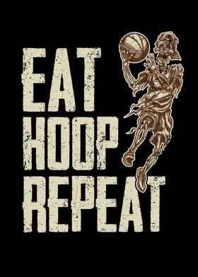 Basketball Dunk Eat Hoop