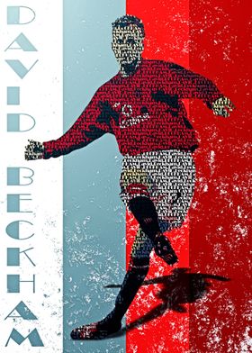 Beckham Man Utd Text Art