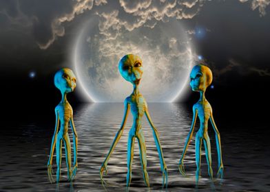 Three aliens