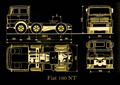 Fiat 180 NT Blueprint gold