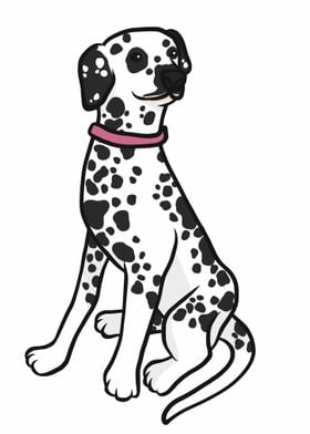 Dalmatian dog cartoon  