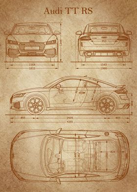 Audi TT RS 2019 Blueprint