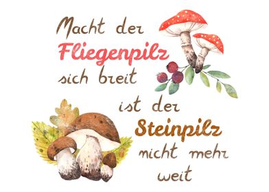 Pilze Pilzsammler Spruch