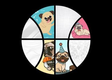 Pug Basketball  Cute Ball