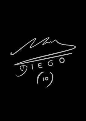 Diego Maradonas signature