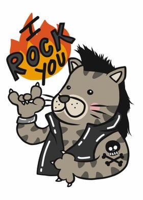 I rock you rocker cat