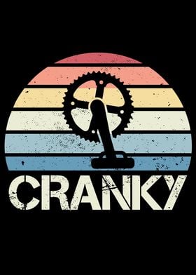 Retro Funny Cranky Cycling