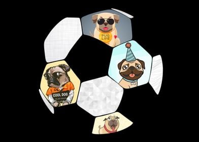 Pug Soccer  Cute Soccer P