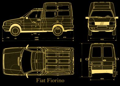 Fiat Fiorino 1989 gold 