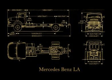 Mercedes Benz LA 1965 gold