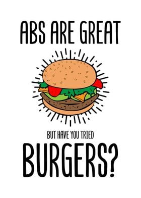 Funny Burgers Quote Decor 