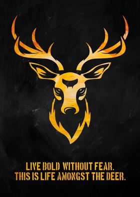 Black Yellow Deer Quote