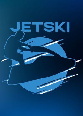 Jetski Silhouette Design