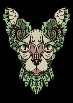 EGYPTIAN CAT FLORAL