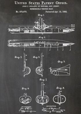 3 Submarine Patent Print