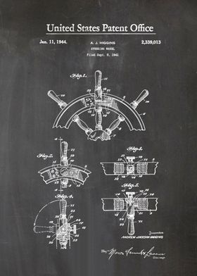 5 Ship Steering Wheel Pat