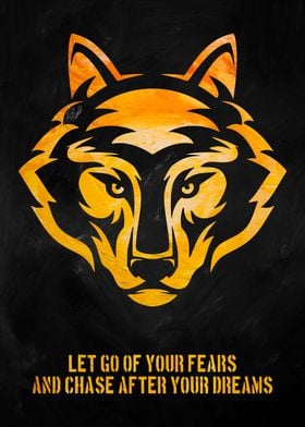 Black Yellow Wolf Quote