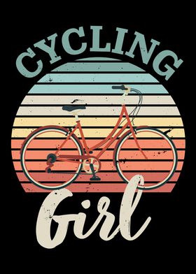 Retro Cycling Girl Gift