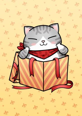 Christmas Cat Gift Box