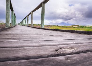 Wooden boardwalk 