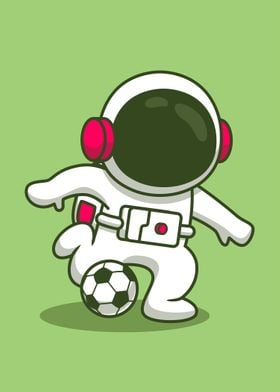 Kawaii Soccer Astronaut