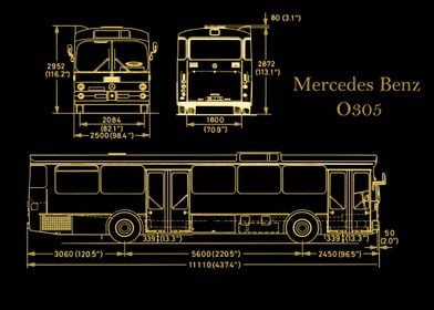 Mercedes Benz O305 gold 