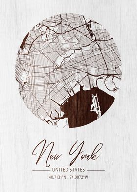 New York Wood Map